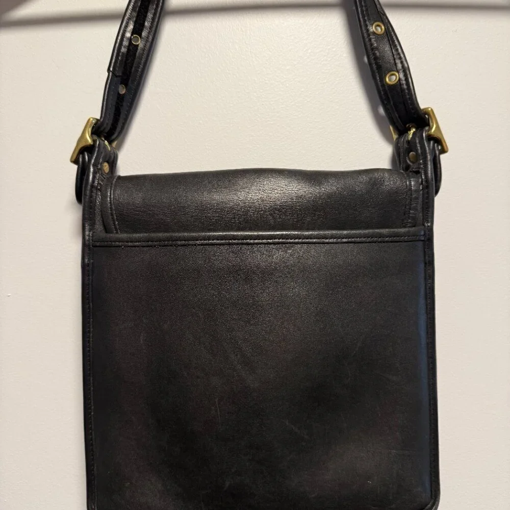Vintage Coach Bag Black Leather